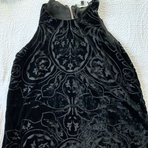 Beautiful Black Velvet Tank Top Size Large